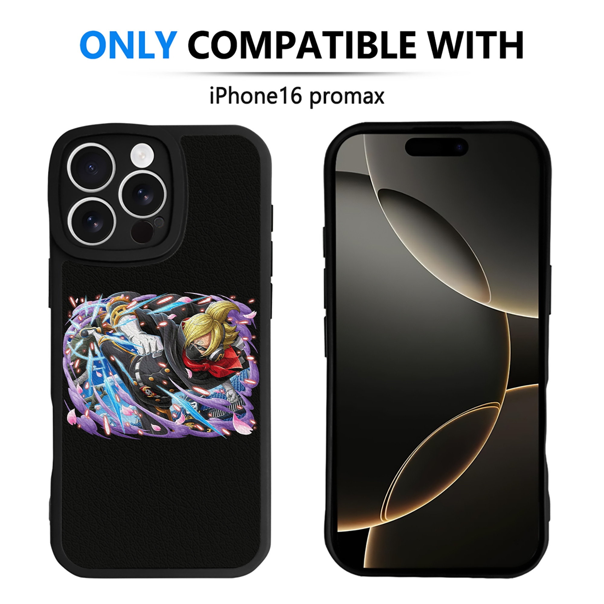 （画像用） ワンピース サンジ ONE PIECE Sanji 【iPhone 16シリーズ対応】シリコンスマホケース（レザー調） 材質：シリコン